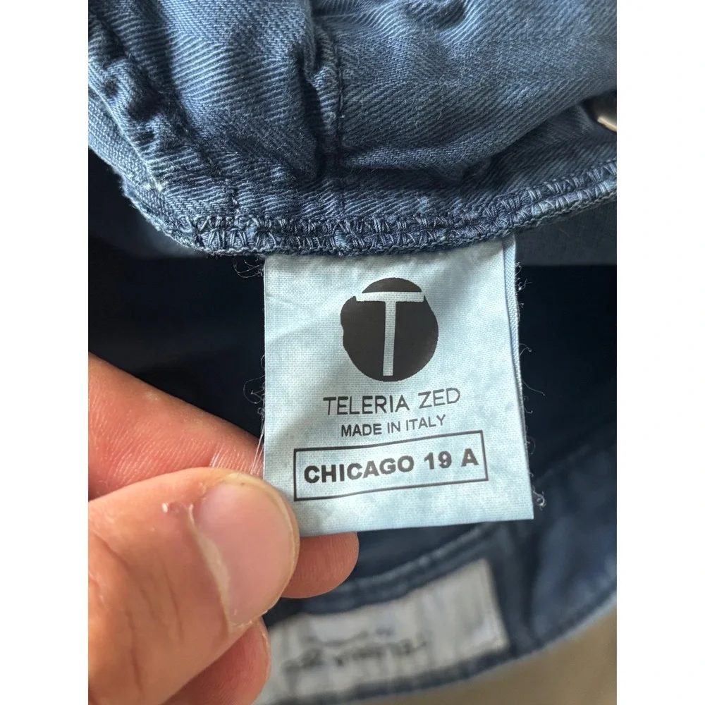 Teleria Zed Chicago 19 A Mens Blue Grey Italian Jeans Pants 34 Made in Italy